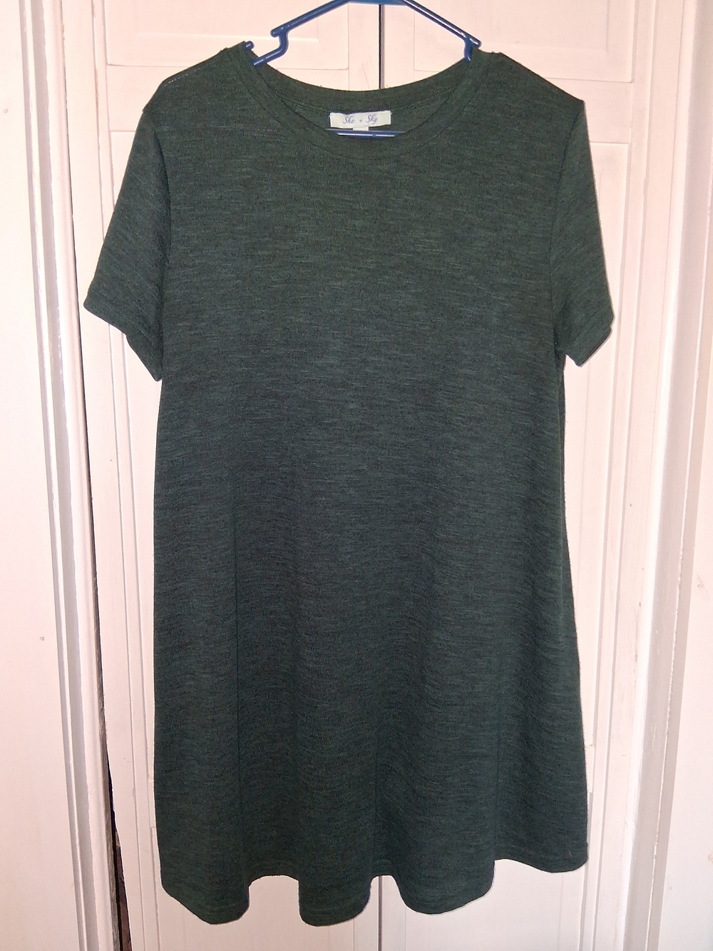 She + Sky Dark Green Knit Dress